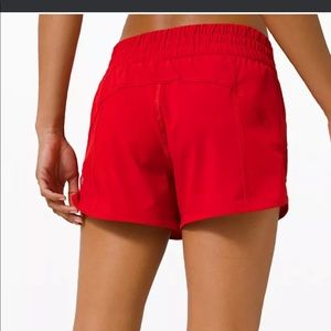 Lululemon Speed Up Running Shorts 4” in Red